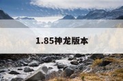 1.85神龙版本