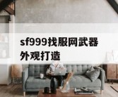 sf999找服网武器外观打造