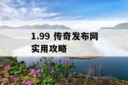 1.99 传奇发布网实用攻略