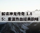 解读神龙传奇 1.85：重温热血经典韵味