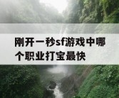 刚开一秒sf游戏中哪个职业打宝最快