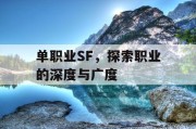 单职业SF，探索职业的深度与广度