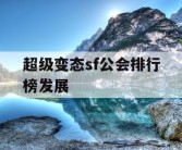 超级变态sf公会排行榜发展