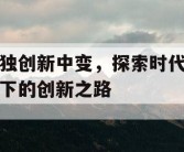 独创新中变，探索时代下的创新之路