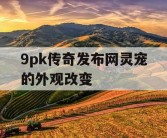 9pk传奇发布网灵宠的外观改变