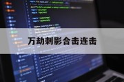 万劫刺影合击连击
