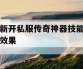 新开私服传奇神器技能效果