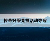 传奇好服竞技活动夺冠