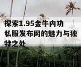 探索1.95金牛内功私服发布网的魅力与独特之处
