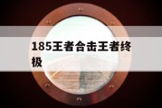 185王者合击王者终极