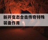 新开变态合击传奇特殊装备作用
