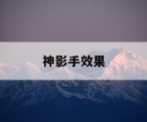 神影手效果