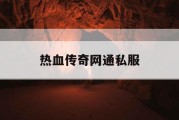 热血传奇网通私服