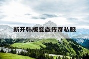 新开韩版变态传奇私服