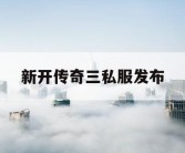 新开传奇三私服发布
