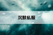 沉默私服