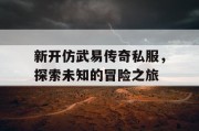 新开仿武易传奇私服，探索未知的冒险之旅