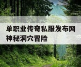 单职业传奇私服发布网神秘洞穴冒险