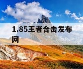 1.85王者合击发布网