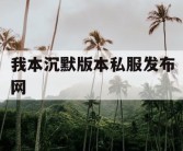 我本沉默版本私服发布网