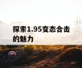 探索1.95变态合击的魅力