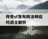 传奇sf发布网法师应对战士解析