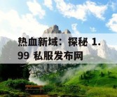 热血新域：探秘 1.99 私服发布网