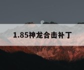 1.85神龙合击补丁