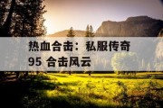 热血合击：私服传奇 95 合击风云