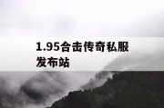 1.95合击传奇私服发布站