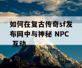 如何在复古传奇sf发布网中与神秘 NPC 互动