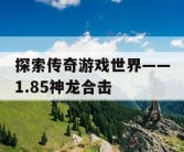 探索传奇游戏世界——1.85神龙合击