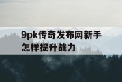 9pk传奇发布网新手怎样提升战力