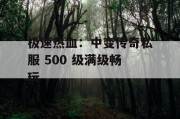 极速热血：中变传奇私服 500 级满级畅玩