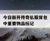 今日新开传奇私服背包中重要物品标记