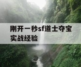 刚开一秒sf道士夺宝实战经验