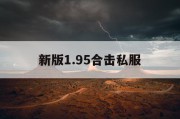 新版1.95合击私服