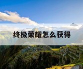 终极荣耀怎么获得