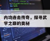 内功连击传奇，探寻武学之巅的奥秘