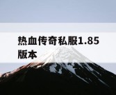 热血传奇私服1.85版本