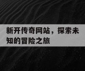 新开传奇网站，探索未知的冒险之旅