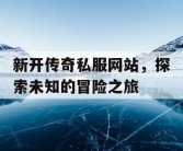 新开传奇私服网站，探索未知的冒险之旅