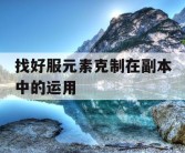 找好服元素克制在副本中的运用
