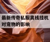 最新传奇私服离线挂机对宠物的影响