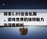 探索1.85合击私服，游戏世界的独特魅力与深度解析