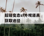 超级变态sf外观道具获取途径