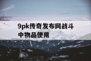 9pk传奇发布网战斗中物品使用