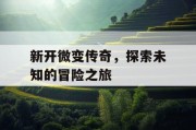 新开微变传奇，探索未知的冒险之旅