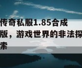 传奇私服1.85合成版，游戏世界的非法探索