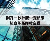 刚开一秒韩版中变私服：热血革新即时启程